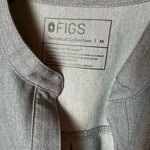 Figs Technical Collection Collared Sleeveless Scrub Top Gray Woman’s M - Picture 5 of 9